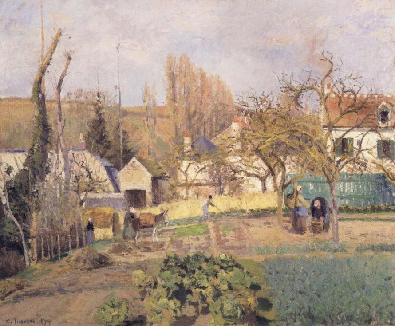Camille Pissarro Kitchen garden at L-Hermitage,Pontoise jardin potager a L-Hermitage,Pontoise china oil painting image